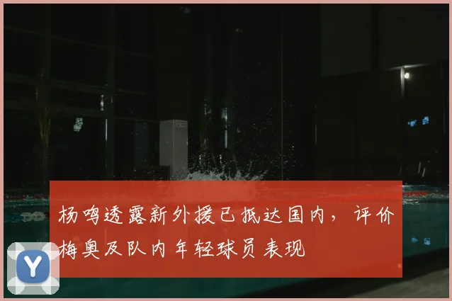 杨鸣透露新外援已抵达国内,评价梅奥及队内年轻球员表现